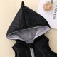 thumbnail image 5 of Gibobby Chamarra de invierno para bebé niñoRopa de abrigo para bebés, abrigo para niños y niñas, chaleco de invierno con capucha para niños, chaqueta de (Negro, 6-12 Meses), 5 of 5
