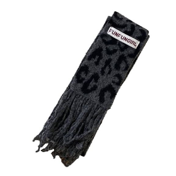 ZPAQI Soft Leopards Tassels Scarf Versatiles Fashion Neckerchief for Fashion Women