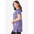 thumbnail image 3 of Roaman's Women's Plus Size Ultimate Cotton V-Neck Short Sleeve Tunic, 3 of 6