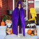 thumbnail image 5 of Capa con capucha para Halloween, bata multifuncional, agradable para la piel, traje de diablo para manos Púrpura, 5 of 8