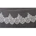 thumbnail image 4 of Short Wedding Veil with Comb - Bling Sequins 1 Layer Bridal Veil for Brides - Elegant White Design, 4 of 6