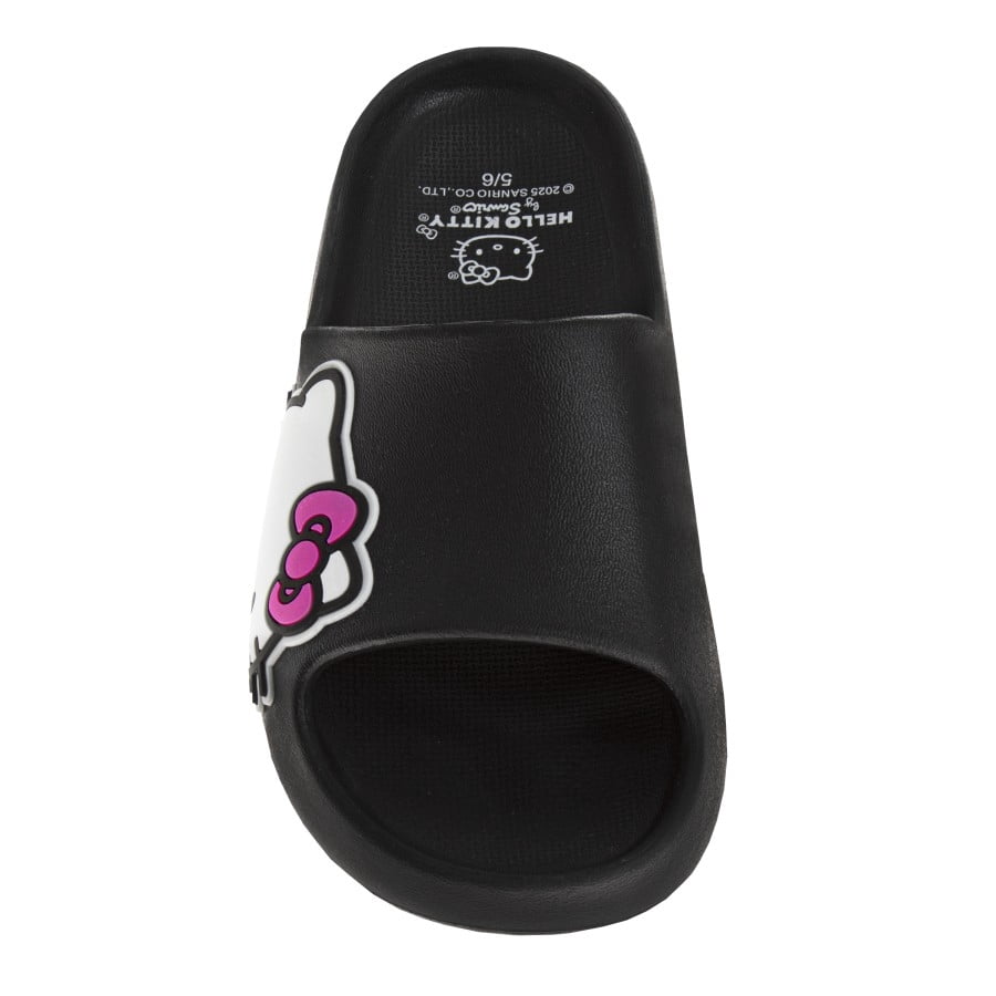 Hello Kitty Girls Slip On Waterproof Slides. (Little Kids Big Kids)Black, Size: 13 1