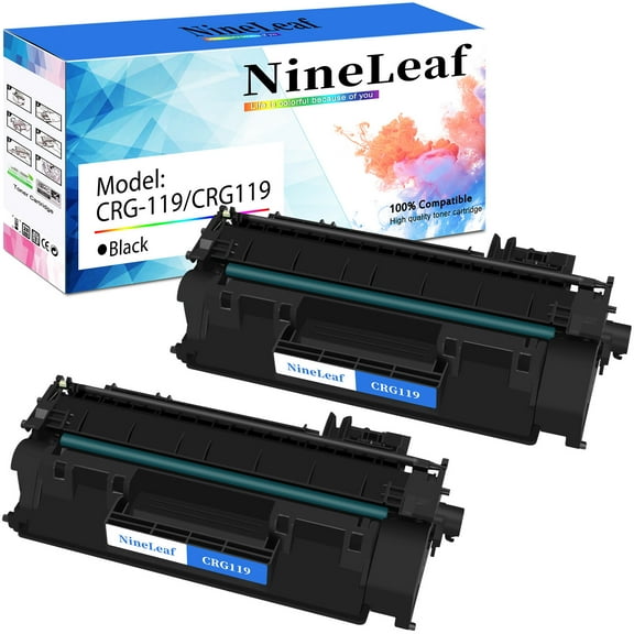 NineLeaf 2-Pack CRG119 Compatible Toner Cartridge Replacement for Canon 119 3479B001AA Black Toner for imageCLASS MF414dw MF416dw MF5950dw MF5960dn MF6180dw lbp6670dn LBP251dw LBP253dw Printer