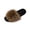 Khaki, variant on Womens Faux Fur Sliders Slippers Spring Summer Slip On Slides Fashion Flat Soft Open Toe Fluffy Sandals Indoor Outdoor