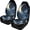 Blue Butterfly Moon Pattern, variant on XYZCANDO Durable Front Car Seat Covers featuring Yellow Camo Pattern - Breathable Waterproof Protector For All Seasons