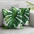 thumbnail image 3 of Acheng Short Plush Pillowcase 1 Piece - Palm Leaves with Lush Branches and Leaves, Tropical Jungle Palm Leaves with Charming Colors White, 3 of 5