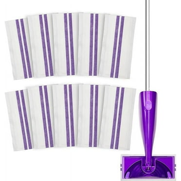 Replacement Mop Pads for Swiffer PowerMop Multi-Surface Mop,10 Pack Microfiber Replacement Pads for Hardwood Floor Cleaning, Dry Wet Mopping Cloths for 12" Wet Jet Refill