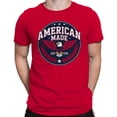 thumbnail image 2 of Smartprints American Made 1776 Eagle Emblem Men's T-shirt, Red, S, 2 of 3