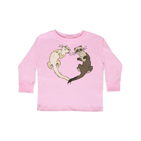 

Inktastic Cute Ferret Heart Gift Toddler Boy or Toddler Girl Long Sleeve T-Shirt
