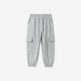 thumbnail image 2 of Bainana Toddler Boys Pants Solid Color Straight Leg Elastic Waist Sweatpants Loose Comfortable Spring Autumn Kids Daily Wear Grey Size 6-7 Years, 2 of 9