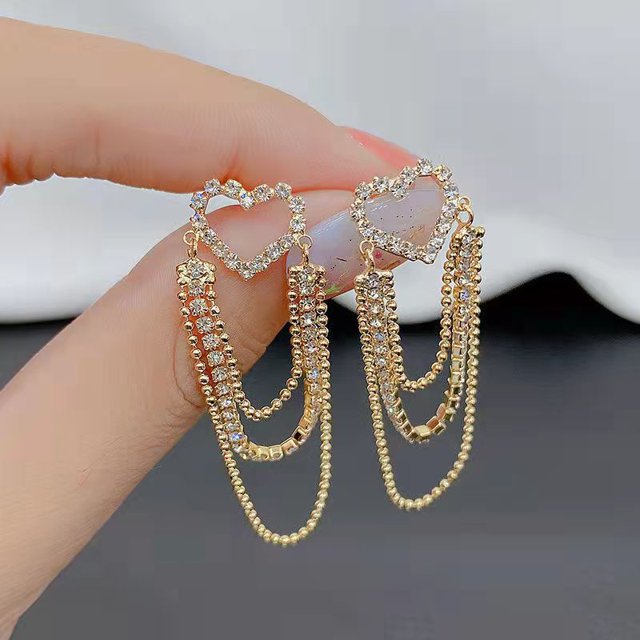 Pendientes de borla de estrella y luna de aguja de plata S925 para mujer, exquisita y romántica, joyería de moda, regalo de fiesta, venta al por mayor, nueva tendencia