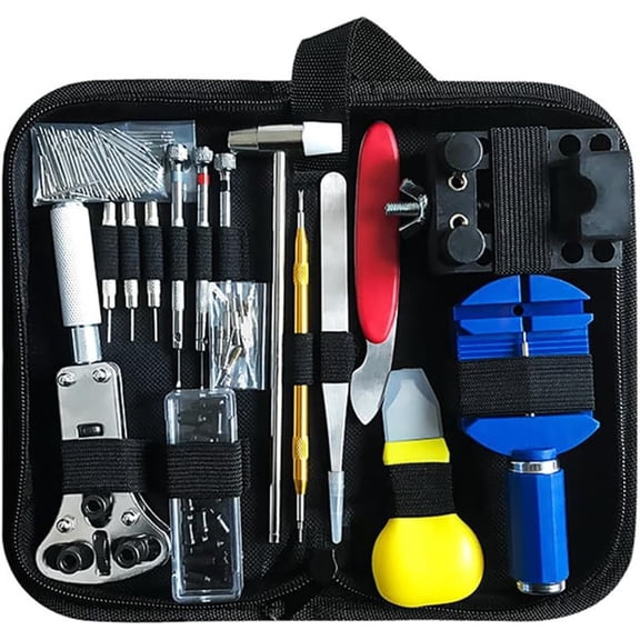 YMWVH  147PCS Professional Watch Repair Kit - Watch Maintenance Tools Set with Back Case Opener & Battery Change Tool for Watchmakers & DIY