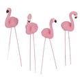 thumbnail image 1 of Petite Statue de Flamant Rose 4 Pcs, Décoration de Jardin, 1 of 5
