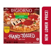 DiGiorno Frozen Pizza, Hand-Tossed Style Crust Supreme Personal Pizza, 10 oz (Frozen)