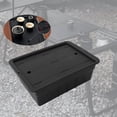thumbnail image 1 of Colaxi Camping Table Basket Kung Fu Tea Storage Box Space Saving Equipment Tea Tray Organizer for RV Travel Picnic Backyard Barbecue Black, 1 of 8