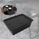 thumbnail image 1 of Cesta para mesa de camping, caja de almacenamiento de té Kung Fu, suministros de bricolaje con tapa, bandeja de drenaje de té, organizador para patio, Negro, 1 of 8