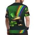 thumbnail image 2 of Wukai St. Patrick's Day4 Print Men's Short-Sleeved Mesh T-Shirt,Quick-Dry Short Sleeve Workout T-Shirt-XX-Large, 2 of 8