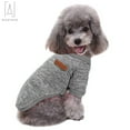 thumbnail image 3 of Gustave Pet Knitwear Fleece Coat, Soft Thickening Warm Pup Dogs Shirt Winter Dog Vest Puppy Sweater for Small Dog Puppy Kitten Cat "Gray, S", 3 of 9