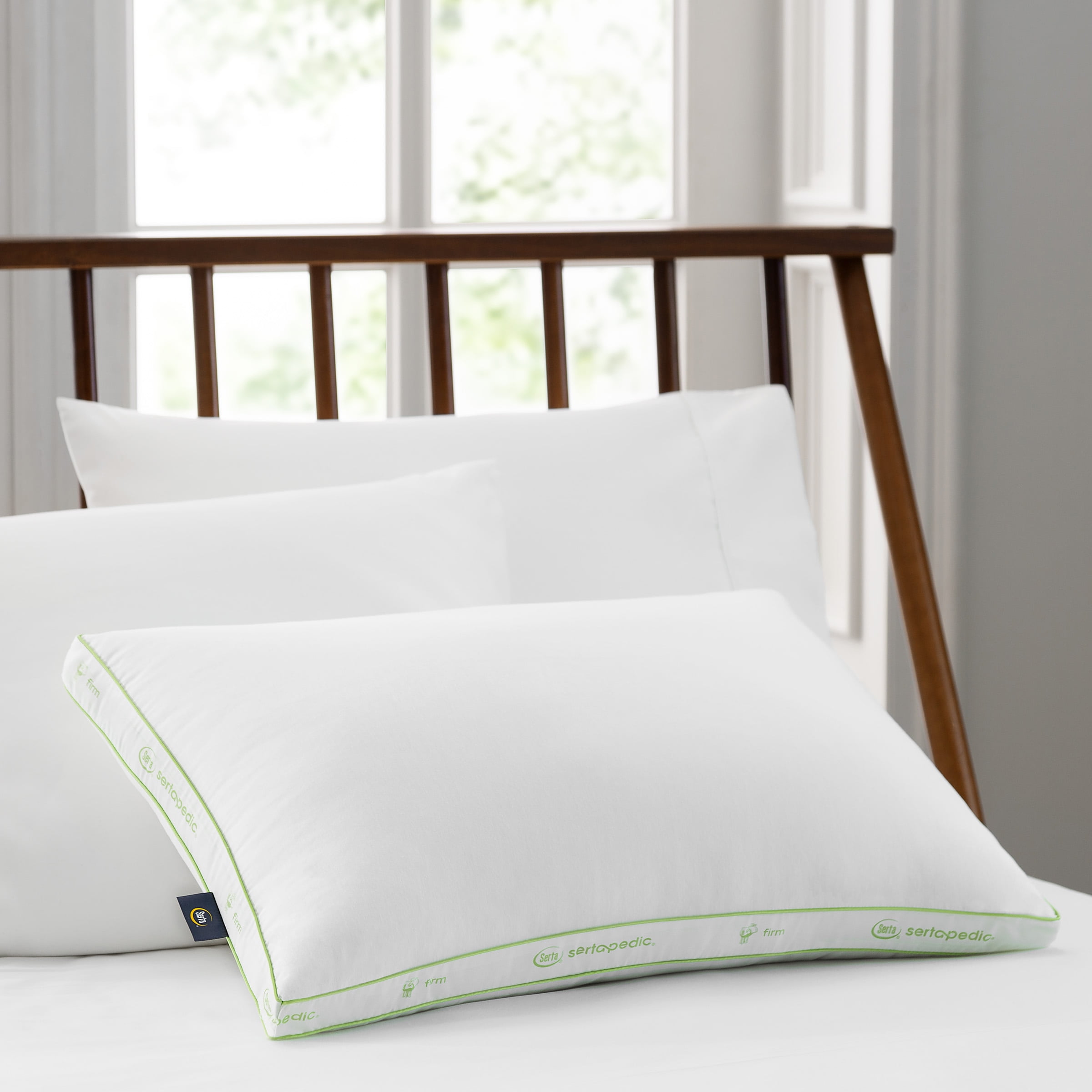 Sertapedic Firm Bed Pillow, Standard/Queen, 2 Pack