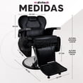 thumbnail image 4 of Sillón Barbero Hidráulico Divitech® Para Estética Y Barberia Musisi-0001, 4 of 7