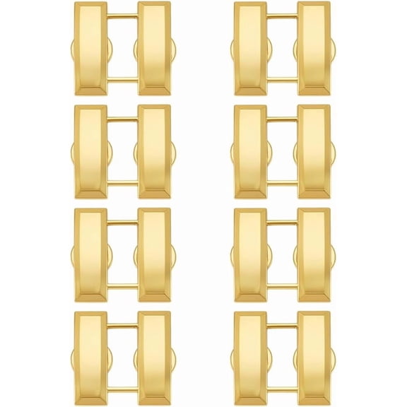 4 Pairs Captain Bars Collar 1x1 Inch Collar Alloy Insignia Finish Police Military Uniform Pin for Cosplay Colorful