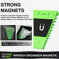 thumbnail image 4 of 2 Pcs Magnetic Wrench Organizer Rack Drawer Storage System with 12 Slots SAE Metric Compatible Tool Holder for Toolbox Garage Workshop Automotive Repair Space Saving Tool Storage Rack, 4 of 8