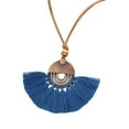 thumbnail image 1 of Minnieouse Collar de tela para mujer con borla Collares colgantes portátiles Joyería Ropa Adorno Accesorio Boda Trabajo diario Ropa, zapatos y accesorios Miscelánea Azul Minnieouse AP014599-04, 1 of 6