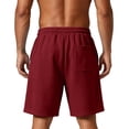 thumbnail image 4 of Heavyweight Thick Men's Sweat Shorts Baggy Sweatpants Mens Lounge SweatShorts Wine L, 4 of 8