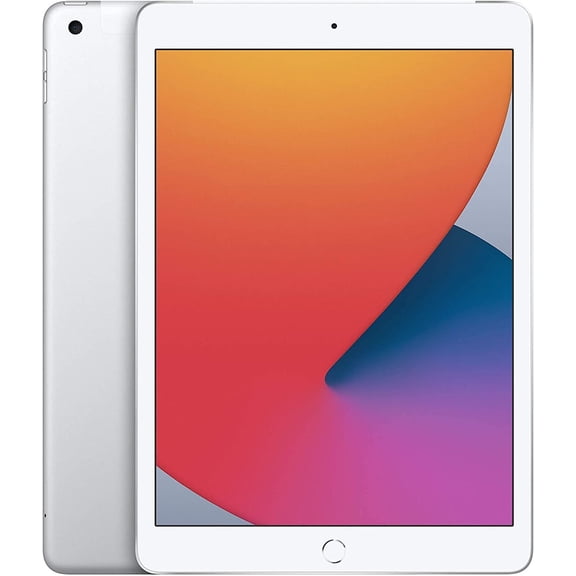 Pre-Owned 2020 Apple 10.2-inch iPad Wi-Fi + Cellular 128GB - Silver (8th Generation)