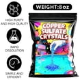 thumbnail image 2 of Copper Sulfate Crystals, 99.9% Pure 8 oz Copper Sulfate Powder, Cupric Sulfate, Pentahydrate Crystals, Reagent, Blue Vitriol for Roofs, Pools, Sidewalks, 2 of 7