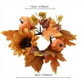 thumbnail image 3 of EZPXFCI Artificial Fall Candle Wreath for Table Centerpieces Table Accent Pumpkin Sunflower Candle Rings for Pillars Autumn Candle Centerpieces Maple Leaf Wreath for Tables,Indoor Outdoor Home Decor, 3 of 6