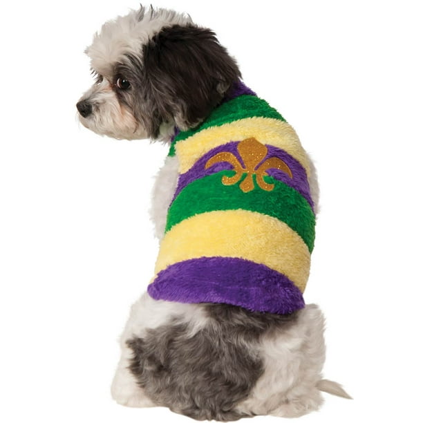 mardi gras sweater with pearls