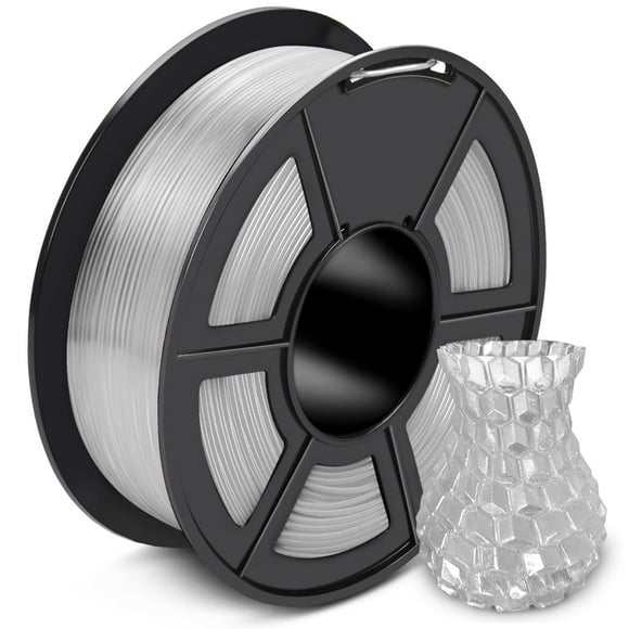 PETG 3D Printer Filament, SUNLU Super Neat Filament Spool, Strong PETG Filament 1.75mm Dimensional Accuracy +/- 0.02mm, 1KG Spool(2.2LB), 320 Meters, PETG Transparent