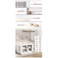 thumbnail image 6 of Fluted Entryway Bench with Shoe Storage, 31" W Small Shoe Bench with Sliding Door, Mudroom Bench with Seat, Upholstered Wooden Rack Organization for Living Room, Apartment, Dorm, White, 6 of 6