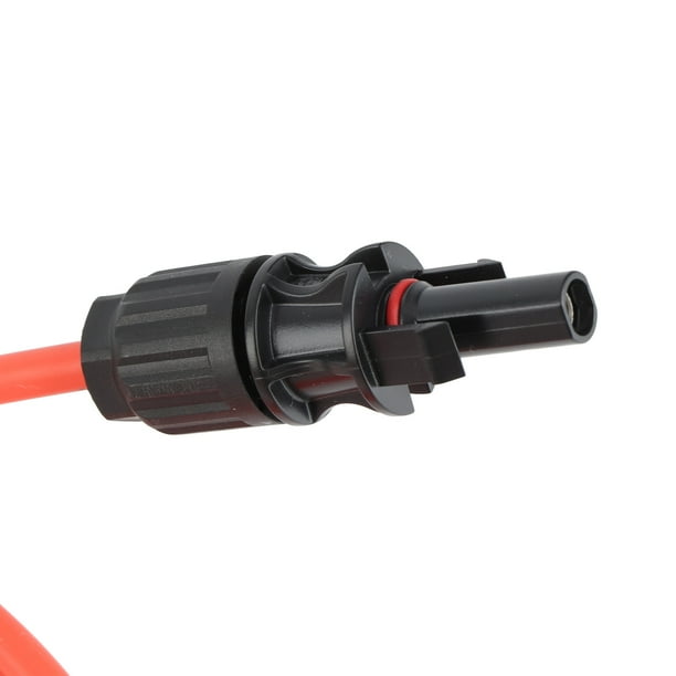 Cable Fotovoltaico Para Panel Solar, Cable De Extensión Para Panel Solar Rojo Negro Seguro Estructura De Alambre De Cobre Estable Larga Vida útil Para Conector Fotovoltaico