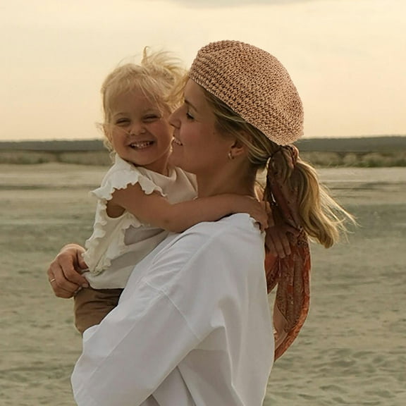 HINTRMENT 1Set Beret Hat Women Khaki Color Paper Material Birthday Party