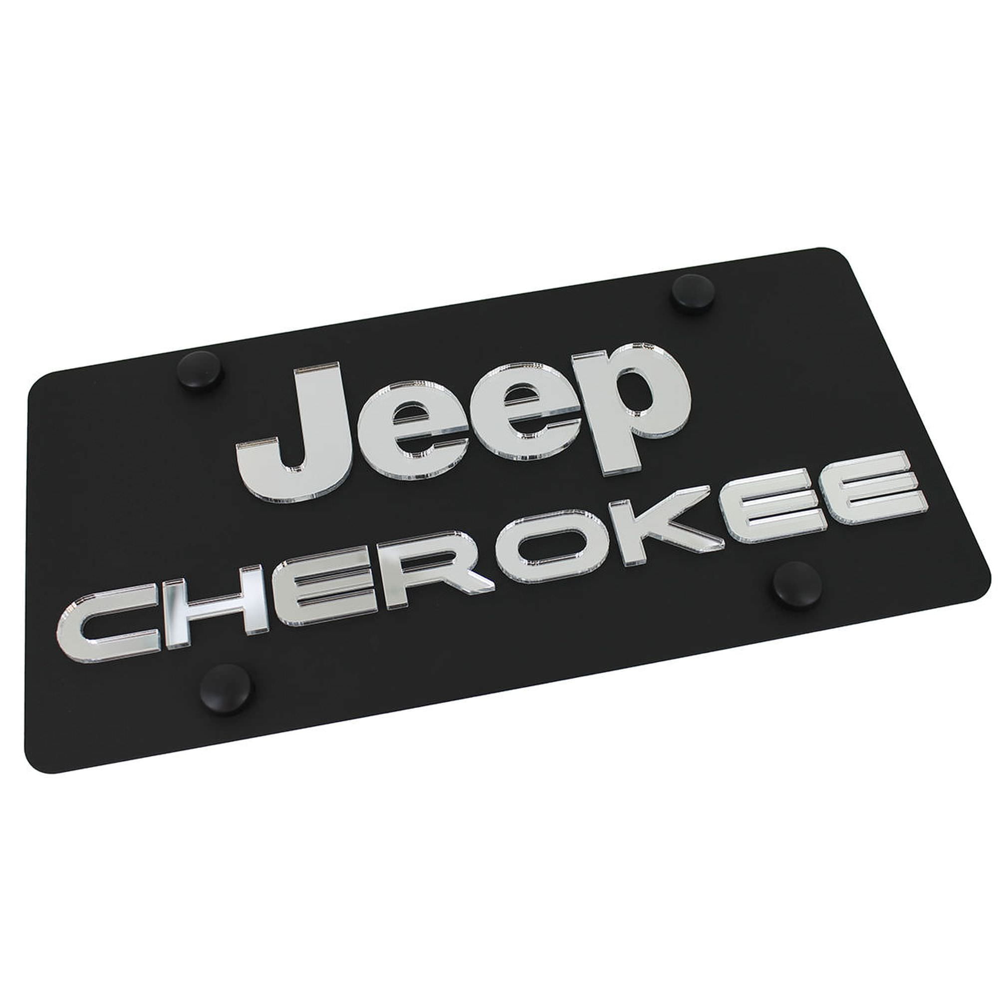 Jeep Cherokee License Plate (Black)