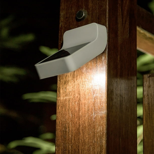 Luz de pared solar para exteriores IP65 a prueba de agua | Lámpara de luz solar moderna para el porche del jardín del hogar | LED blanco frío | ABS duradero | Batería de larga duración de 1200 mAh |