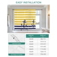 thumbnail image 6 of Yellow Striped Tie Up Curtains for Windows 54 Inch Length Balloon Curtains Kitchen Adjustable Balloon Window Shade Navy Blue Nautical Anchor Geometric Tie Up Valance Bathroom Curtain Window 42"x54", 6 of 6