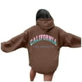 thumbnail image 2 of California Los Angeles Hoodies for Women 2025 Long Sleeve Y2K Hoodie with Pockets Hooded Sweatshirt Pullover Tops, 2 of 8