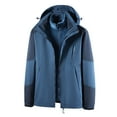 thumbnail image 3 of Momasggi Men's Waterproof 3 in 1 Ski Jacket Warm Fleece Lined Winter Snow Coat Big and Tall Windproof Hooded Raincoat with Pockets Blue M, 3 of 5