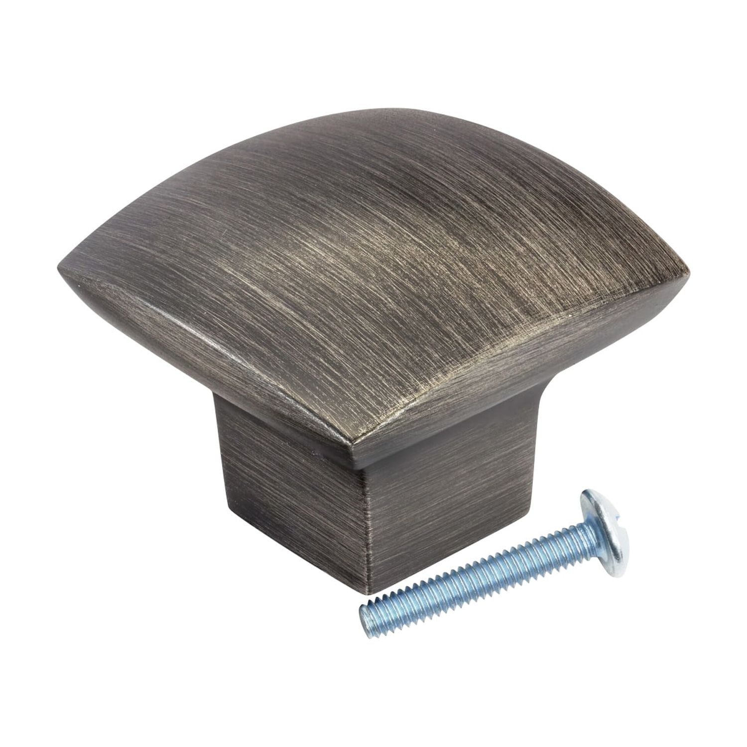 10 Pack Zen Dynasty Style, Antique Nickle Cabinet Hardware Knob, 1-7/32" (31mm) Inch Overall Length