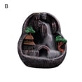 thumbnail image 2 of Backflow Burner Large Hole Funnel Smoke Out Quickly Exquisite Carved Resin Aromatherapy Ornament Retro Mountain Waterfall Incense Burner Home Decor-B, 2 of 8