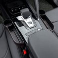 thumbnail image 5 of Organizador de espacio para asiento de coche entre el asiento delantero y la caja de almacenamiento, consola de piel sintética de primera calidad con portavasos, bolsillo para el interior del coche para artículos esenciales (para el lado del conductor) Master ER, 5 of 5