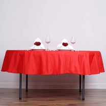 BalsaCircle 10 Pieces 70" Red Round Polyester Tablecloths Fabric Table Cover Linens