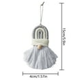 thumbnail image 6 of 1PC Mini Macrame Wall Hanging Boho Christmas Ornaments Handmade Christmas Tree Wall Hanging Xmas Macrame Ornaments Woven Decor for Xmas Birthday Wedding Party Living Room Dorm Nursery Room, 6 of 7