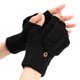 thumbnail image 1 of Guantes cálidos sin dedos para mujeres y hombres, manoplas convertibles de invierno sin dedos con cubierta superior abatible, guante de punto, 1 of 5
