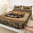 thumbnail image 4 of Erosebridal Brown Rustic Farmhouse Queen Sheet Sets, Deer Wildlife Bed Set, 4-Piece, 4 of 5