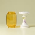 thumbnail image 4 of Hand-painted Ceramic Candlestick With Glass Cover Tea Room Ancient Style Candle Holder Ornaments, 4 of 6