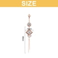 thumbnail image 2 of Nuevo Clavo para ombligo de acero inoxidable, colgante con cadena de diamante Unisex,, 2 of 5